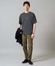 KHKGA29029 a.v.v MEN(アー・ヴェ・ヴェ) 【接触冷感】ミニロゴプリントセミワイドシルエットカットソー ダークグレー