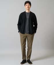 KHKGA29029 a.v.v MEN(アー・ヴェ・ヴェ) 【接触冷感】ミニロゴプリントセミワイドシルエットカットソー ダークグレー