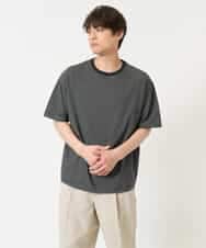 KHKGA38039 a.v.v MEN(アー・ヴェ・ヴェ) 【接触冷感】細ボーダーセミワイドシルエットカットソー ブラック