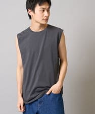 KHKGA39019 a.v.v MEN(アー・ヴェ・ヴェ) 【接触冷感】ノースリーブカットソー ダークグレー