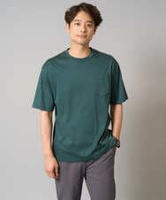 KHKGA40039 a.v.v MEN(アー・ヴェ・ヴェ) 【接触冷感/UVカット/毛玉になりにくい】シルケットスムースワイドシルエットカットソー グリーン