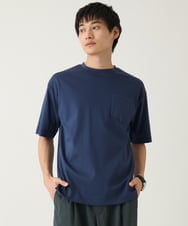 KHKGA40039 a.v.v MEN(アー・ヴェ・ヴェ) 【接触冷感/UVカット/毛玉になりにくい】シルケットスムースワイドシルエットカットソー ブルー