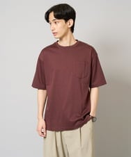 KHKGA40039 a.v.v MEN(アー・ヴェ・ヴェ) 【接触冷感/UVカット/毛玉になりにくい】シルケットスムースワイドシルエットカットソー ボルドー