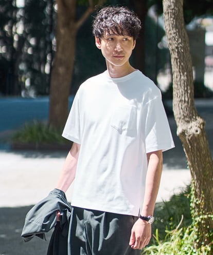 KHKGA40039 a.v.v MEN 【接触冷感/UVカット/毛玉になりにくい】シルケットスムースワイドシルエットカットソー