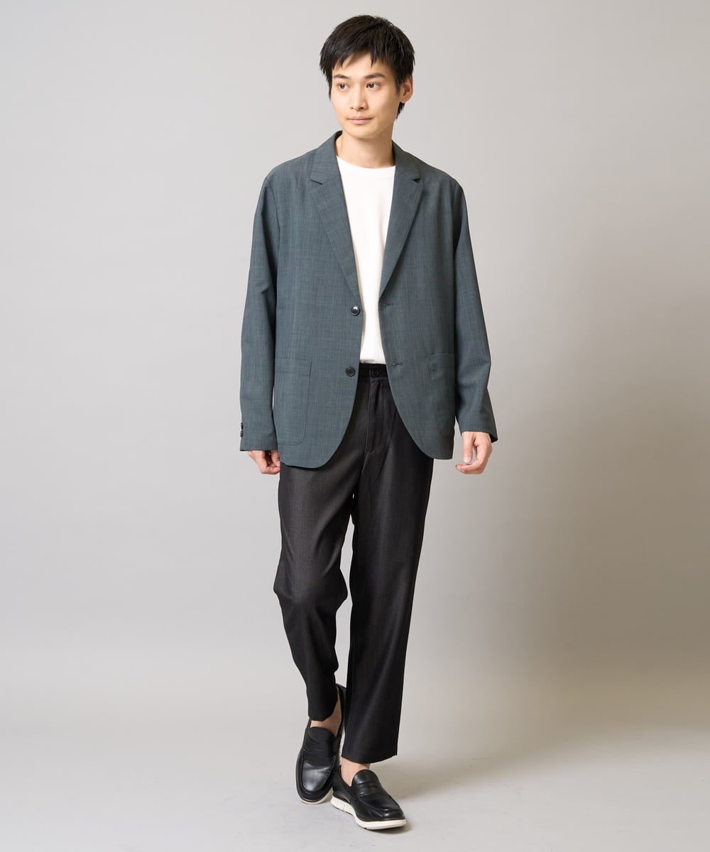 KHKGA40039 a.v.v MEN(アー・ヴェ・ヴェ) 【接触冷感/UVカット/毛玉になりにくい】シルケットスムースワイドシルエットカットソー ブラック