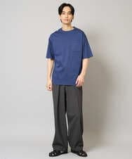 KHKGA40039 a.v.v MEN(アー・ヴェ・ヴェ) 【接触冷感/UVカット/毛玉になりにくい】シルケットスムースワイドシルエットカットソー ブラック