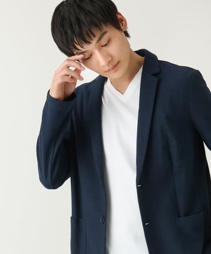 KHKGA41039 a.v.v MEN 【洗濯機で洗える/接触冷感/UVカット/毛玉になりにくい】シルケットスムースVネックカットソー