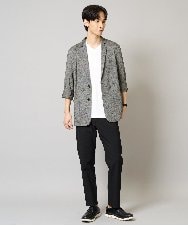 KHKGA41039 a.v.v MEN(アー・ヴェ・ヴェ) 【接触冷感/UVカット/毛玉になりにくい】シルケットスムースVネックカットソー ブラック