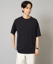 KHKGA53039 a.v.v MEN(アー・ヴェ・ヴェ) 【接触冷感】ピンタックセミワイドシルエットカットソー ブラック