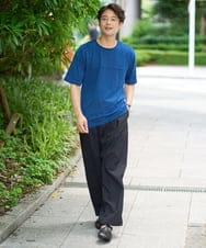 KHKGA53039 a.v.v MEN(アー・ヴェ・ヴェ) 【接触冷感】ピンタックセミワイドシルエットカットソー ブラック