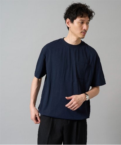 KHKGA55044 a.v.v MEN 【速乾/毛玉になりにくい】ドローコード付きワイドシルエットカットソー