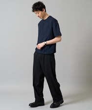 KHKGA55044 a.v.v MEN(アー・ヴェ・ヴェ) 【速乾/毛玉になりにくい】ドローコード付きワイドシルエットカットソー ダークグレー