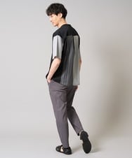 KHKGA56059 a.v.v MEN(アー・ヴェ・ヴェ) 【マシンウォッシャブル】ハーフジップバックシャン切替カットソー ブラック