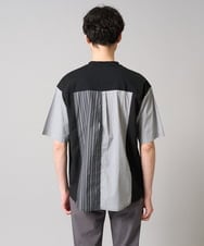 KHKGA56059 a.v.v MEN(アー・ヴェ・ヴェ) 【マシンウォッシャブル】ハーフジップバックシャン切替カットソー ブラック