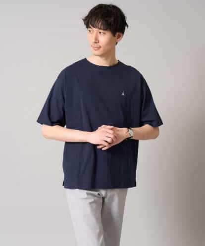 KHKGA60029 a.v.v MEN 【接触冷感】ワンポイント刺繍ボートネックカットソー