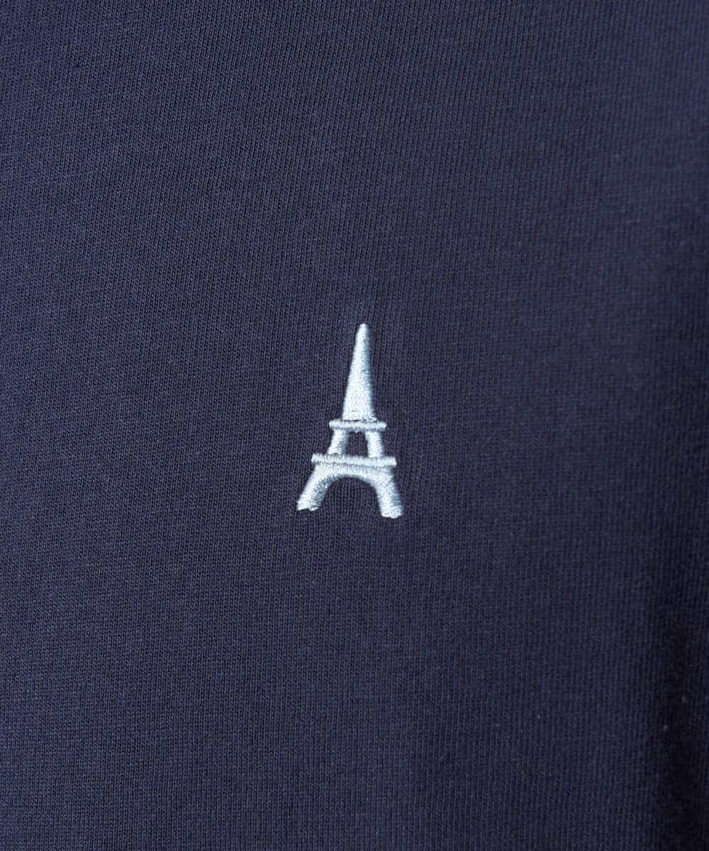 KHKGA60029 a.v.v MEN(アー・ヴェ・ヴェ) 【接触冷感】ワンポイント刺繍ボートネックカットソー ライトグレー
