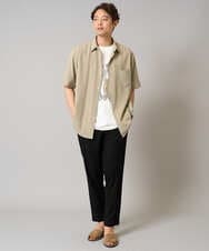 KHKGA61044 a.v.v MEN(アー・ヴェ・ヴェ) 【接触冷感】イラストレーターコラボプリンワイドシルエットカットソー【uca U】 ホワイト