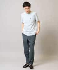 KHKGA75029 a.v.v MEN(アー・ヴェ・ヴェ) 【接触冷感/コットン100％】ワンポイント刺繍カットソー ライトグレー