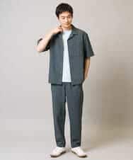 KHKGA75029 a.v.v MEN(アー・ヴェ・ヴェ) 【接触冷感/コットン100％】ワンポイント刺繍カットソー ライトグレー