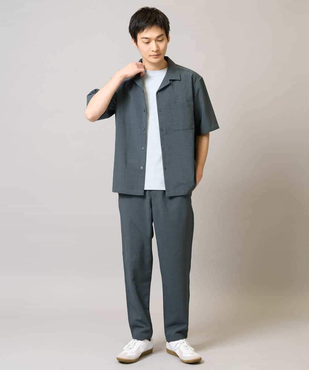 KHKGA75029 a.v.v MEN(アー・ヴェ・ヴェ) 【接触冷感/コットン100％】ワンポイント刺繍カットソー ライトグレー