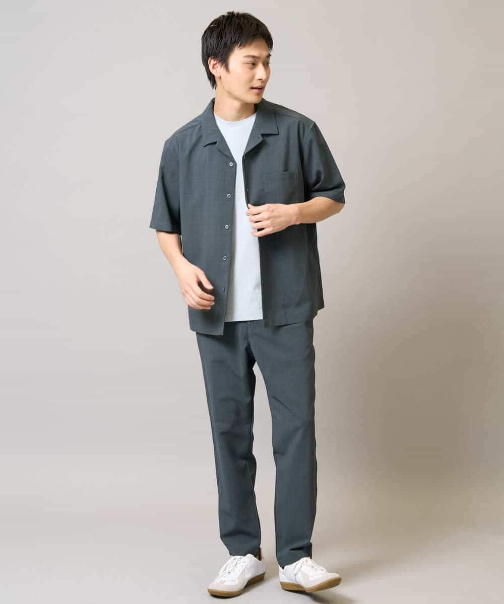 KHKGA75029 a.v.v MEN(アー・ヴェ・ヴェ) 【接触冷感/コットン100％】ワンポイント刺繍カットソー ライトグレー