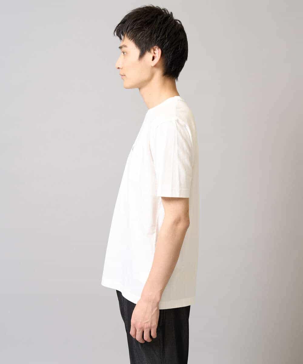 KHKGA75029 a.v.v MEN(アー・ヴェ・ヴェ) 【接触冷感/コットン100％】ワンポイント刺繍カットソー ライトグレー