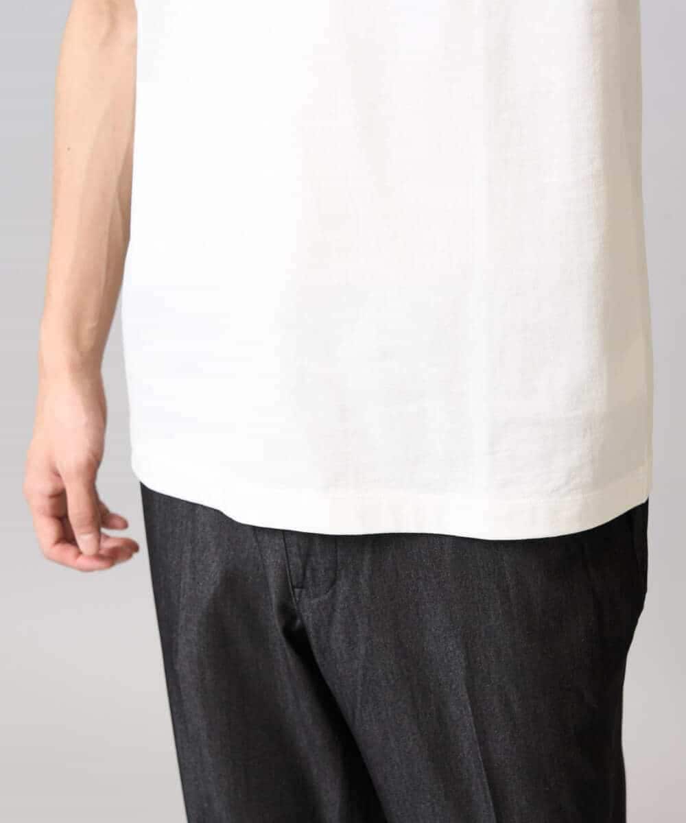 KHKGA75029 a.v.v MEN(アー・ヴェ・ヴェ) 【接触冷感/コットン100％】ワンポイント刺繍カットソー ライトグレー