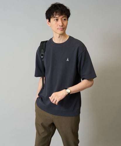 KHKGA89039 a.v.v MEN 【イージーケア/接触冷感】ライトアゼ半袖Ｔシャツ ワンポイント刺繍