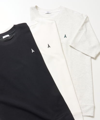 KHKGA89039 a.v.v MEN 【イージーケア/接触冷感】ライトアゼ半袖Ｔシャツ ワンポイント刺繍
