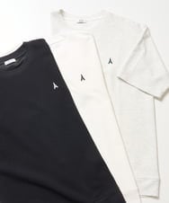 KHKGA89039 a.v.v MEN(アー・ヴェ・ヴェ) 【イージーケア/接触冷感】ライトアゼ半袖Ｔシャツ ワンポイント刺繍 ブラック