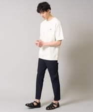 KHKGA89039 a.v.v MEN(アー・ヴェ・ヴェ) 【イージーケア/接触冷感】ライトアゼワンポイント刺繍スウェットＴ ブラック