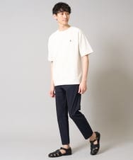 KHKGA89039 a.v.v MEN(アー・ヴェ・ヴェ) 【イージーケア/接触冷感】ライトアゼワンポイント刺繍スウェットＴ ブラック