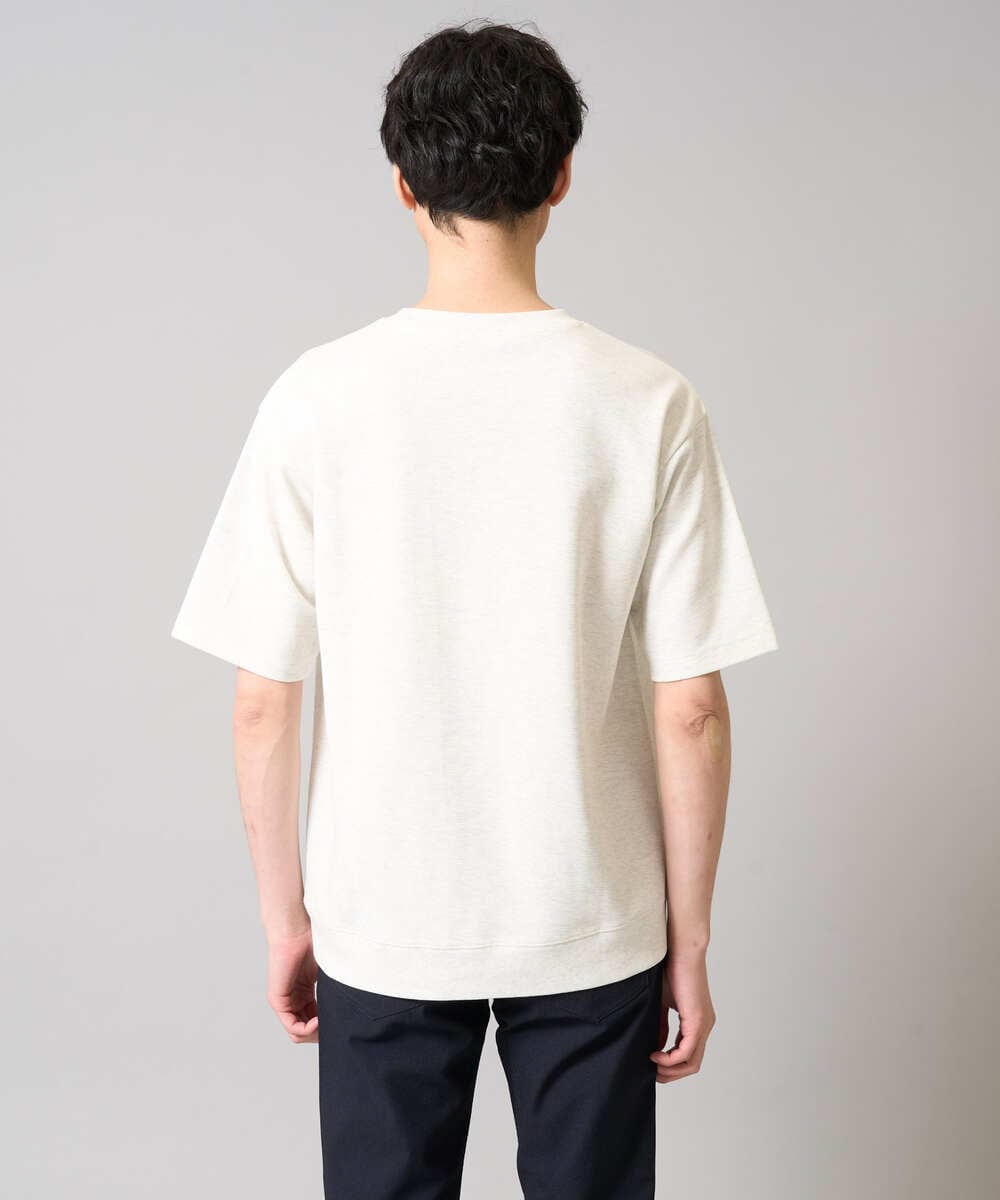 KHKGA89039 a.v.v MEN(アー・ヴェ・ヴェ) 【イージーケア/接触冷感】ライトアゼワンポイント刺繍スウェットＴ ブラック