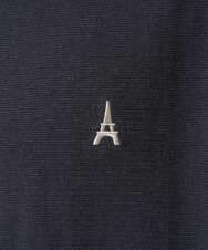 KHKGA89039 a.v.v MEN(アー・ヴェ・ヴェ) 【イージーケア/接触冷感】ライトアゼ半袖Ｔシャツ ワンポイント刺繍 ブラック