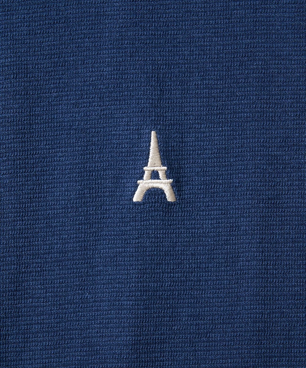 KHKGA89039 a.v.v MEN(アー・ヴェ・ヴェ) 【イージーケア/接触冷感】ライトアゼ半袖Ｔシャツ ワンポイント刺繍 ブラック