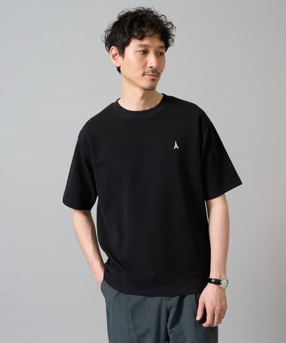 KHKGA89039 a.v.v MEN 【イージーケア/接触冷感】ライトアゼ半袖Ｔシャツ ワンポイント刺繍