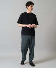 KHKGA89039 a.v.v MEN(アー・ヴェ・ヴェ) 【イージーケア/接触冷感】ライトアゼ半袖Ｔシャツ ワンポイント刺繍 ブラック
