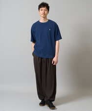 KHKGA89039 a.v.v MEN(アー・ヴェ・ヴェ) 【イージーケア/接触冷感】ライトアゼ半袖Ｔシャツ ワンポイント刺繍 ブラック