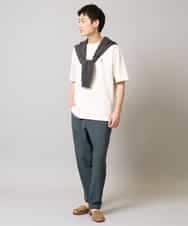 KHKGA89039 a.v.v MEN(アー・ヴェ・ヴェ) 【イージーケア/接触冷感】ライトアゼワンポイント刺繍スウェットＴ ブラック