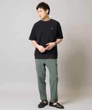 KHKGA89039 a.v.v MEN(アー・ヴェ・ヴェ) 【イージーケア/接触冷感】ライトアゼワンポイント刺繍スウェットＴ ブラック
