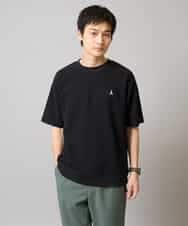 KHKGA89039 a.v.v MEN(アー・ヴェ・ヴェ) 【イージーケア/接触冷感】ライトアゼワンポイント刺繍スウェットＴ ブラック
