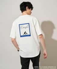 KHKGD15059 a.v.v MEN(アー・ヴェ・ヴェ) 【コラボ/接触冷感】ＫＡＮＧＯＬスクエアプリントロングシルエットカットソー ホワイト