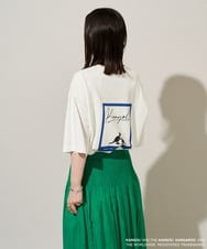 KHKGD15059 a.v.v MEN(アー・ヴェ・ヴェ) 【コラボ/接触冷感】ＫＡＮＧＯＬスクエアプリントロングシルエットカットソー ホワイト