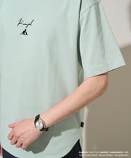 KHKGD15059 a.v.v MEN(アー・ヴェ・ヴェ) 【コラボ/接触冷感】ＫＡＮＧＯＬスクエアプリントロングシルエットカットソー ホワイト