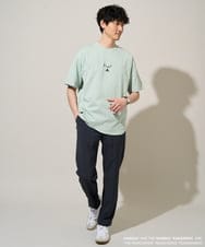 KHKGD15059 a.v.v MEN(アー・ヴェ・ヴェ) 【コラボ/接触冷感】ＫＡＮＧＯＬスクエアプリントロングシルエットカットソー ホワイト