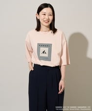 KHKGD16059 a.v.v MEN(アー・ヴェ・ヴェ) 【コラボ/接触冷感】ＫＡＮＧＯＬスクエアプリントロングシルエットカットソー ピンク