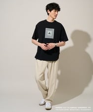 KHKGD16059 a.v.v MEN(アー・ヴェ・ヴェ) 【コラボ/接触冷感】ＫＡＮＧＯＬスクエアプリントロングシルエットカットソー ピンク