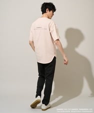 KHKGD16059 a.v.v MEN(アー・ヴェ・ヴェ) 【コラボ/接触冷感】ＫＡＮＧＯＬスクエアプリントロングシルエットカットソー ピンク