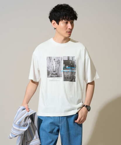 KHKGD18049 a.v.v MEN 【接触冷感】フォトプリントワイドシルエットカットソー