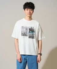KHKGD18049 a.v.v MEN(アー・ヴェ・ヴェ) 【接触冷感】フォトプリントワイドシルエットカットソー ライトグレー